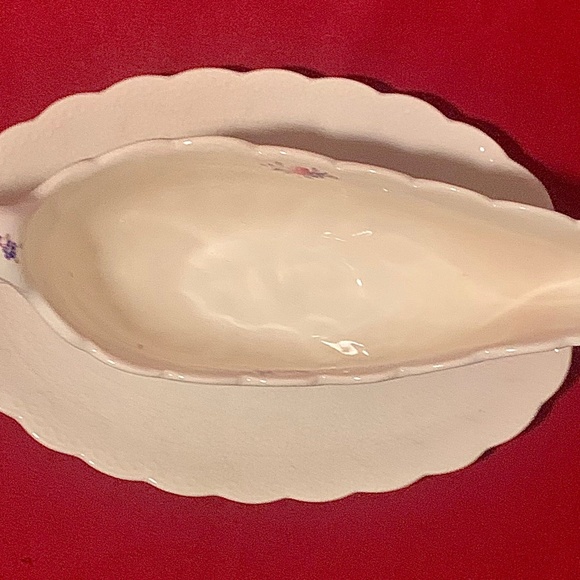 Spode Jewel Gravy Boat with Attached Underplate Ann Hathaway Jewel Pattern - Picture 5 of 10